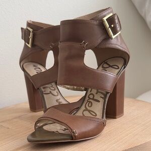 Sam Edelman Olive green/Brown Leather Women's Heels